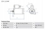 Rozrusznik vw 1,4-2,0 golf 82- - BOSCH 0 986 018 200