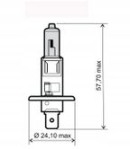 żarówka moto. h1 12v/55w niebieska - RMS 24 651 0030