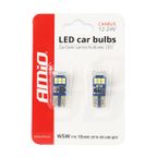 Żarówki LED CANBUS 18SMD UltraBright 2016 T10e W5W White 12V 24V - AMIO AMI01292 — zdjęcie 5