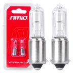 Żarówki halogenowe H21W 12V 21W BAY9S white 2szt. blister - AMIO AMI03357