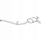 Tłumik układu wydechowego tył - BOSAL BOS287-087