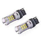 Zarówki LED CANBUS 3030 24SMD T20 7440 W21W White 12V 24V - AMIO AMI01173 — zdjęcie 2