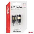 Żarówki LED CANBUS T15 W16W 15SMD 2835 White 12V 24V - AMIO AMI04245 — zdjęcie 5