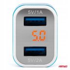 Ładowarka samochodowa 2x USB + woltomierz TEST-04 - AMIO AMI01028 — zdjęcie 4