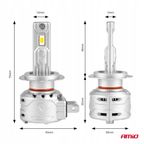 Żarówki samochodowe LED seria X2 H7 6500K Canbus - AMIO AMI02973 — zdjęcie 2