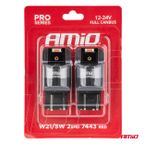 Żarówki LED FULL CANBUS PRO W21/5W 2x1860 SMD czerwone 12V 24V - AMIO AMI03602 — zdjęcie 4