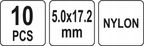Nity Plastikowe 5.0x17.2MM 10 Szt. - YATO YATYT-35982 — zdjęcie 5