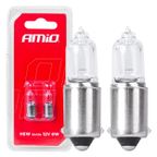 Żarówki halogenowe H6W 12V 6W BAX9S 2szt. blister - AMIO AMI03355