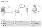 Rozrusznik ford 2,0d-2,4d tran - BOSCH 0 986 021 351 — zdjęcie 2