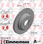 Tarcza hamulcowy prawa - ZIMMERMANN 150.3456.75 — zdjęcie 2