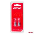 Żarówki halogenowe H21W 12V 21W BAY9S white 2szt. blister - AMIO AMI03357 — zdjęcie 3