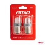 Żarówki LED STANDARD P21W 9SMD 12V Clear Blister 2 szt. - AMIO AMI02953 — zdjęcie 2
