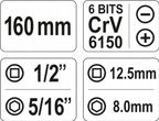 Wkrętak Udarowy CR-V + 6 Bitów - YATO YATYT-2802 — zdjęcie 3