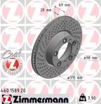 Tarcza hamulcowy lewa - ZIMMERMANN 460.1589.20 — zdjęcie 2