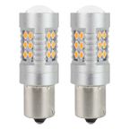 Żarówki LED CANBUS BAU15S PY21W Pomarańczowa Amber 12V 24V - AMIO AMI02580