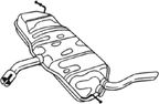 Tłumik układu wydechowego tył - BOSAL BOS233-077