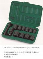 Zestaw nasadek udarowych 1/2" 12cz - SATA SAT09009 — zdjęcie 2