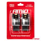 Żarówki LED FULL CANBUS W21W 2SMD 7440 WHITE - AMIO AMI03599 — zdjęcie 4