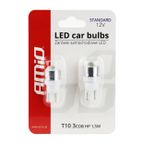 Żarówki LED STANDARD T10 W5W 3xCOB HP 1,5W 12V soczewka - AMIO AMI01624 — zdjęcie 5