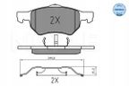 Klocki hamulcowe. dodge p. caravan 3,3/3,8 01-06 - MEYLE 025 238 0718