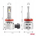 Żarówki samochodowe LED seria X2 H8 H9 H11 H16 6500K Canbus - AMIO AMI02974 — zdjęcie 3