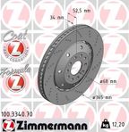 Tarcza hamulcowy prawa - ZIMMERMANN 100.3340.70 — zdjęcie 2