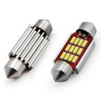 Żarówki LED CANBUS 4014 12SMD Festoon C5W C10W C3W 36mm White 12V 24V - AMIO AMI01289 — zdjęcie 2