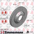 Tarcza hamulcowy prawa - ZIMMERMANN 460.1585.75 — zdjęcie 2