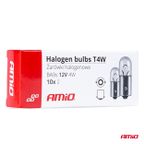 Żarówki halogenowe T4W 12V 4W BA9S 10szt. - AMIO AMI03370 — zdjęcie 4