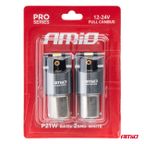 Żarówki LED FULL CANBUS PRO BA15S P21W 2x1860SMD białe 12V 24V - AMIO AMI03593 — zdjęcie 4