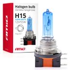 Żarówka halogenowa H15 12V 55W Super White - AMIO AMI01492