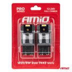 Żarówki LED FULL CANBUS PRO W21/5W 2x1860 SMD białe 12V 24V - AMIO AMI03601 — zdjęcie 4