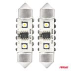 Żarówki LED CANBUS Festoon C5W 2SMD 3838 36mm White 12V 24V - AMIO 04248 — zdjęcie 2