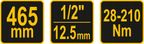 Klucz dynamometryczny 1/2 28-210nm - VOREL YAT57350 — zdjęcie 4