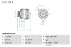Alternator opel astra h 05- - BOSCH 0 986 049 530 — zdjęcie 2