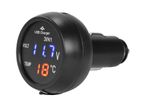 Ladowarka usb 2.1a z woltomierzemi termo - CARMOTION CRM58711 — zdjęcie 2