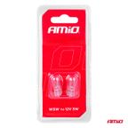 Żarówki halogenowe T10 W5W W2.1x9.5d 12V 2szt. blister - AMIO 03346 — zdjęcie 3