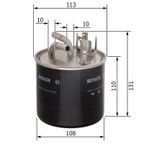Filtr przewodu paliwowego - BOSCH 0 450 906 458 — zdjęcie 2