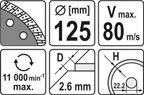 Tarcza diamentowa turbo - 125mm - YATO YATYT-6023 — zdjęcie 3