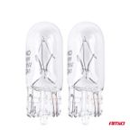 Żarówki halogenowe T10 W5W W2.1x9.5d 12V 2szt. blister - AMIO 03346 — zdjęcie 2