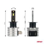 Żarówki samochodowe LED seria H-mini H3 6500K Canbus - AMIO AMI03330 — zdjęcie 3