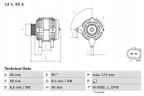 Alternator vw 1,4-3,2 golf iv - BOSCH 0 986 047 250 — zdjęcie 2
