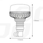 Lampa ostrzegawcza błyskowa kogut 36 LED flex R65 R10 12V 24V W03p - AMIO AMI02293 — zdjęcie 5