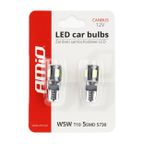 Żarówki LED CANBUS 5SMD 5730 T10 W5W White - AMIO AMI01628 — zdjęcie 5