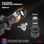 Żarówki samochodowe LED seria PL Lens H7 soczewka 6000K Canbus - AMIO 03668 — zdjęcie 3
