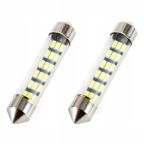 Żarówki LED STANDARD 3014 18SMD Festoon C5W C10W C3W 41mm White 12V - AMIO AMI01092 — zdjęcie 2