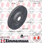 Tarcza hamulcowy prawa - ZIMMERMANN 600.3243.55 — zdjęcie 2