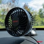 Wiatrak samochodowy wentylator z przyssawką 12V - AMIO AMI03003 — zdjęcie 2
