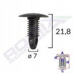 Spinka tapicerska        10szt daewoo                    … - ROMIX A175047C — zdjęcie 2