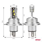 Żarówki samochodowe LED seria H-mini H4/H19 6500K Canbus - AMIO AMI03331 — zdjęcie 3